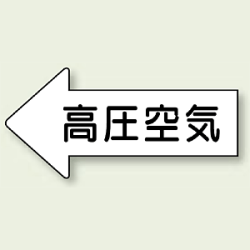 JIS配管識別方向ステッカー 左右矢印 高圧空気 10枚1組 (4サイズ有)