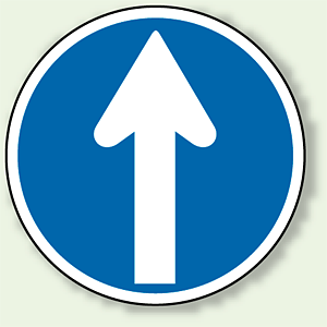 道路標識 (構内用) 指定方向外進行禁止 上向き矢印 (894-08) - 安全