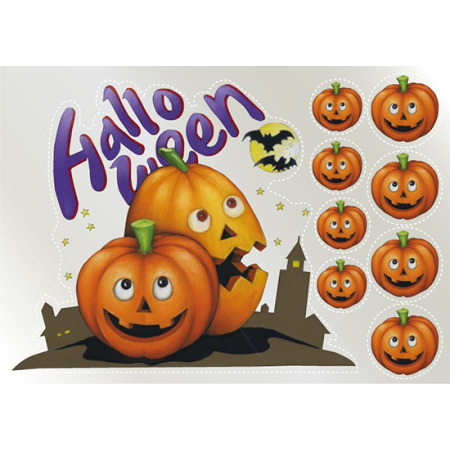 ウィンドウシール 両面印刷 ハロウィン かぼちゃ 64 販促用品通販のサインモール
