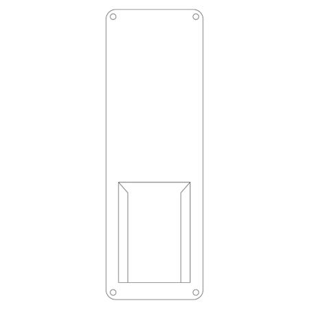 氏名標識 (スチールタイプ) 300×100×0.5mm 表記:無地 (白地) (045010)