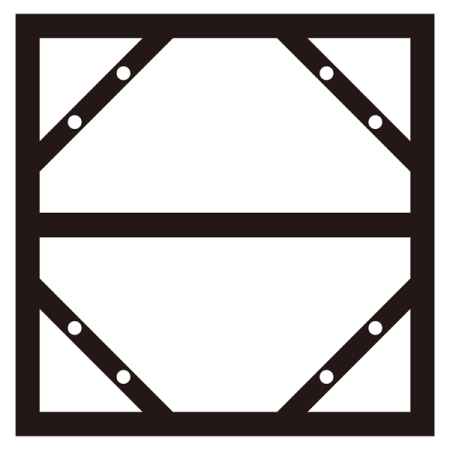 300×600mm明治山型標識用 連結掲示用スチール枠 スライドアングル KHY-2SA 610×605mm (55200)