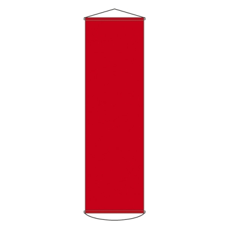たれ幕 無地 1500×450mm カラー:赤 (124101)