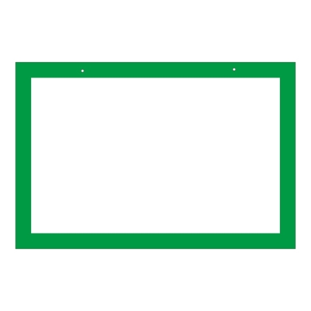 区画標識 文字無 300×450×2mm 仕様:緑枠 (143202)