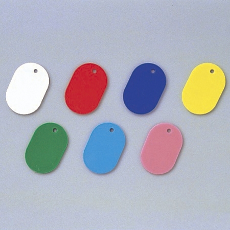 カラー小判札 無地 60×40×2.5mm (大) カラー:イエロー (200023)