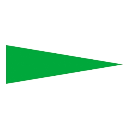 マーキングステッカー 5×15mm三角 PET 100枚1組 カラー:緑 (208701)