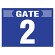 ゲート表示板 ヨコ GATE　 2 (305-301)