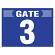 ゲート表示板 ヨコ GATE　 3 (305-302)
