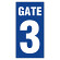 ゲート表示板　タテ　ＧＡＴＥ 3 (305-32A)