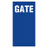 ゲート表示板 タテ GATE 無地 (305-34A)