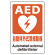 AED設置施設 透明ステッカー 300×200 (807-56A)