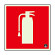 消防標識消火器蓄光(図記号のみ) 150角 (825-19A)