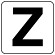 アルファベットステッカー(小)5枚入 Z (845-80Z)