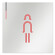  デザイナールームプレート 会社向け グレー×ピンク 女子トイレ2 アルミ板 W150×H150 (AL-1515-OB-NT1-0106)