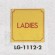 表示プレートH トイレ表示 真鍮金メッキ 110mm角 表示:LADIES (LG1112-2)