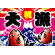 祝・大漁 (鯛2匹) 大漁旗 幅1.3m×高さ90cm ポンジ製 (4476)