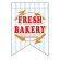 変形タペストリー FRESH BAKERY（リボンカット） カラー:水色 (5863)