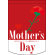 Mothers Day (赤) アーチ型 ミニフラッグ(遮光・両面印刷) (61045)