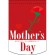 変形タペストリー Mothers Day レッド (61075)