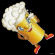 デコシール ビール (キャラクター) サイズ:ビッグ W600×H600 (61911)