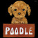 デコシール 犬 プードル サイズ:ビッグ W600×H600 (61917)