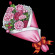 デコシール 花束 カーネーション サイズ:ビッグ W600×H600 (61927)