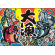 大漁 大漁旗 (海鮮イラスト) 幅1.3m×高さ90cm ポンジ製 (63169)
