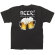 黒Tシャツ ビール サイズ:M (64153)