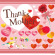 Thanks Mother ハート 看板・ボード用イラストシール (W285×H285mm) 
