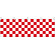 市松柄(紅白) 販促横幕 W1800×H600mm  (68711)
