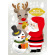 ウィンドウシール 両面印刷 クリスマス サンタクロース トナカイ 雪だるま (6882)