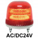 LED回転灯 ニコモア Φ170 AC/DC24V 赤 規格:3点留 電子音出力:無し (VL17M-024AR)