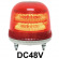 LED回転灯 ニコモア Φ170 DC48V 赤 規格:3点留 電子音出力:無し (VL17M-D48AR)
