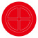 消防標識板 破壊板 アクリル赤色透明 サイズ (外径) :100mmφ×2mm (063100)