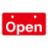 英文字バルブ開閉札 50×100 片面仕様 表記:Open (168001)