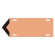 JIS配管識別標識 液体方向表示板 薄い黄赤 サイズ: (小) 80×210×1.8mm (174307)