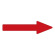 配管識別方向表示アルミステッカー 暗い赤矢印 10枚1組 サイズ:20×150×40×53mm (193246)