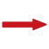 配管識別方向表示アルミステッカー 赤矢印 10枚1組 サイズ:15×100×30×40mm (193343)