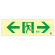 高輝度蓄光通路誘導標識 (認定証票付) PETステッカー 非常口 100×300mm 表示:左右矢印 蓄光-2903 (360903)