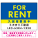 FOR RENT 入居者募集中 ブルー・イエロー デザインC  オリジナル プレート看板 W600×H450 アルミ複合板