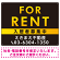 FOR RENT 入居者募集中 黒地/イエローグラーデションタイトル オリジナル プレート看板 W600×H450 マグネットシート (SP-SMD410C-60x45M)