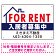 FOR RENT 入居者募集中 左上イラスト 白・紺デザイン オリジナル プレート看板 W450×H300 エコユニボード (SP-SMD412C-45x30U)