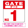 ゲート(GATE) 入り口番号表示 希望数字入れ オリジナル プレート看板 レッド 300角 アルミ複合板 (SP-SMD465B-30A)