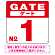 ゲート(GATE) 入り口番号表示 希望数字入れ オリジナル プレート看板 レッド 450角 エコユニボード (SP-SMD465B-45U)