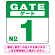 ゲート(GATE) 入り口番号表示 希望数字入れ オリジナル プレート看板 グリーン 300角 エコユニボード (SP-SMD465C-30U)