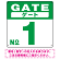 ゲート(GATE) 入り口番号表示 希望数字入れ オリジナル プレート看板 グリーン 600角 アルミ複合板 (SP-SMD465C-60A)