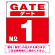 ゲート(GATE) 入り口番号表示 希望数字入れ 背景カラー/白文字 オリジナル プレート看板 レッド 300角 エコユニボード (SP-SMD465F-30U)