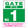 ゲート(GATE) 入り口番号表示 希望数字入れ 背景カラー/白文字 オリジナル プレート看板 グリーン 600角 エコユニボード (SP-SMD465G-60U)