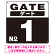 ゲート(GATE) 入り口番号表示 希望数字入れ 背景カラー/白文字 オリジナル プレート看板 ブラック 300角 アルミ複合板 (SP-SMD465H-30A)