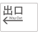 モノトーン調 出口 案内板 オリジナルプレート看板 出口/左矢印/ホワイト W600×H450 アルミ複合板(SP-SMD793BL-60x45A)