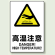 JIS規格安全標識 ボード 高温注意 300×200 (803-431)